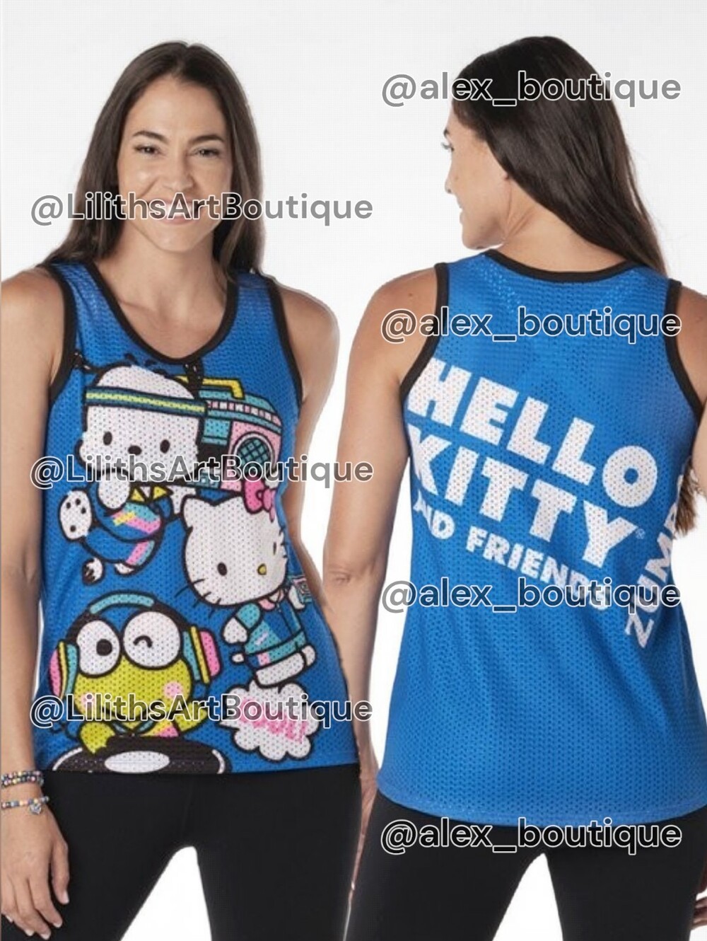 🖤Zumba × Hello Kitty & Friends Mesh Tank (H030)- Size Xs for Women